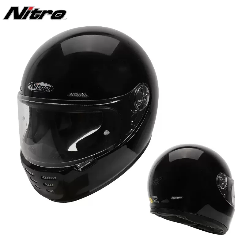 英国NITRO摩托车头盔男女复古全盔机车头盔哈雷蓝牙巡航3C认证