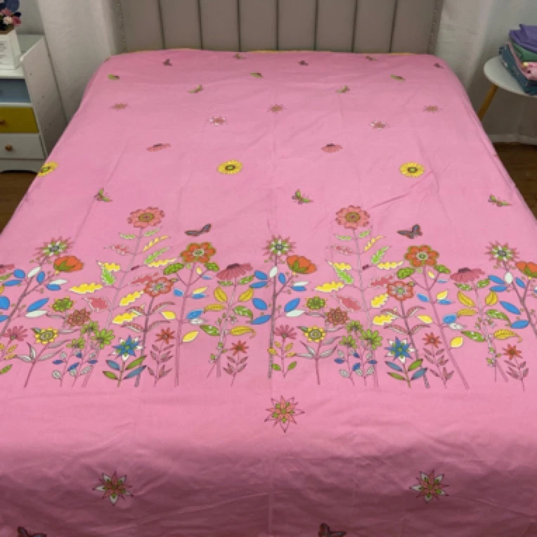 床单1.6*2.2米 蝴蝶花微瑕