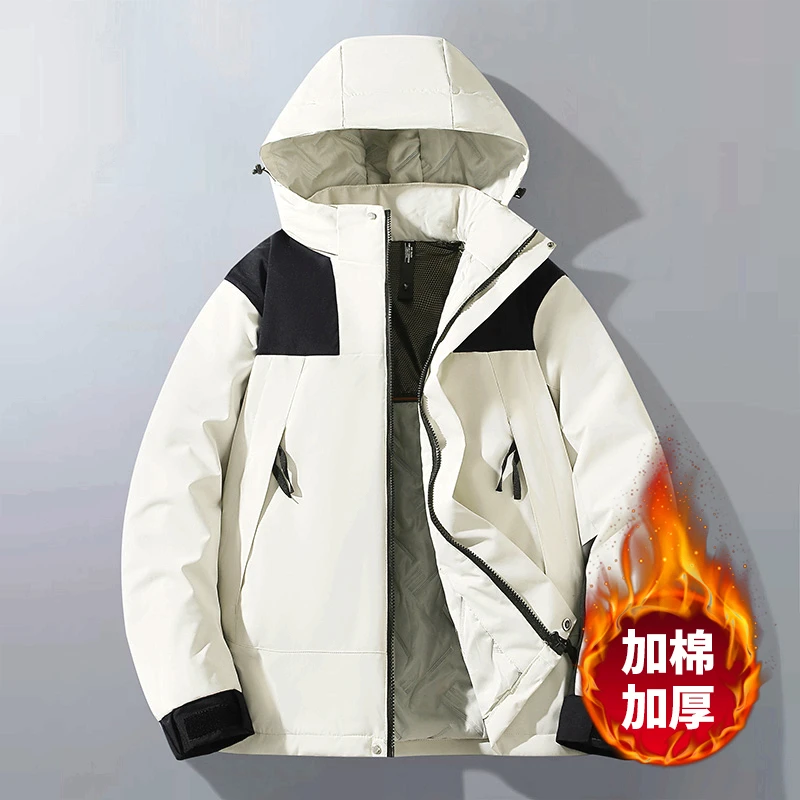 2024冬季冲锋衣男女同款户外棉衣石墨烯自热棉服外套防风防水保暖
