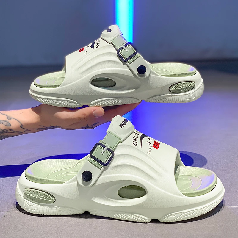 椰子拖鞋男夏季外穿防滑踩屎感厚底运动户外两用开车休闲沙滩凉鞋