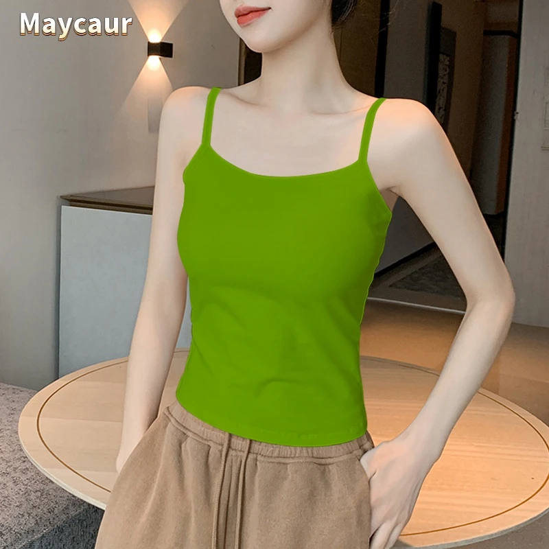 Maycaur黑色小吊带背心女2025新款春夏内搭外穿性感美背百搭上衣t