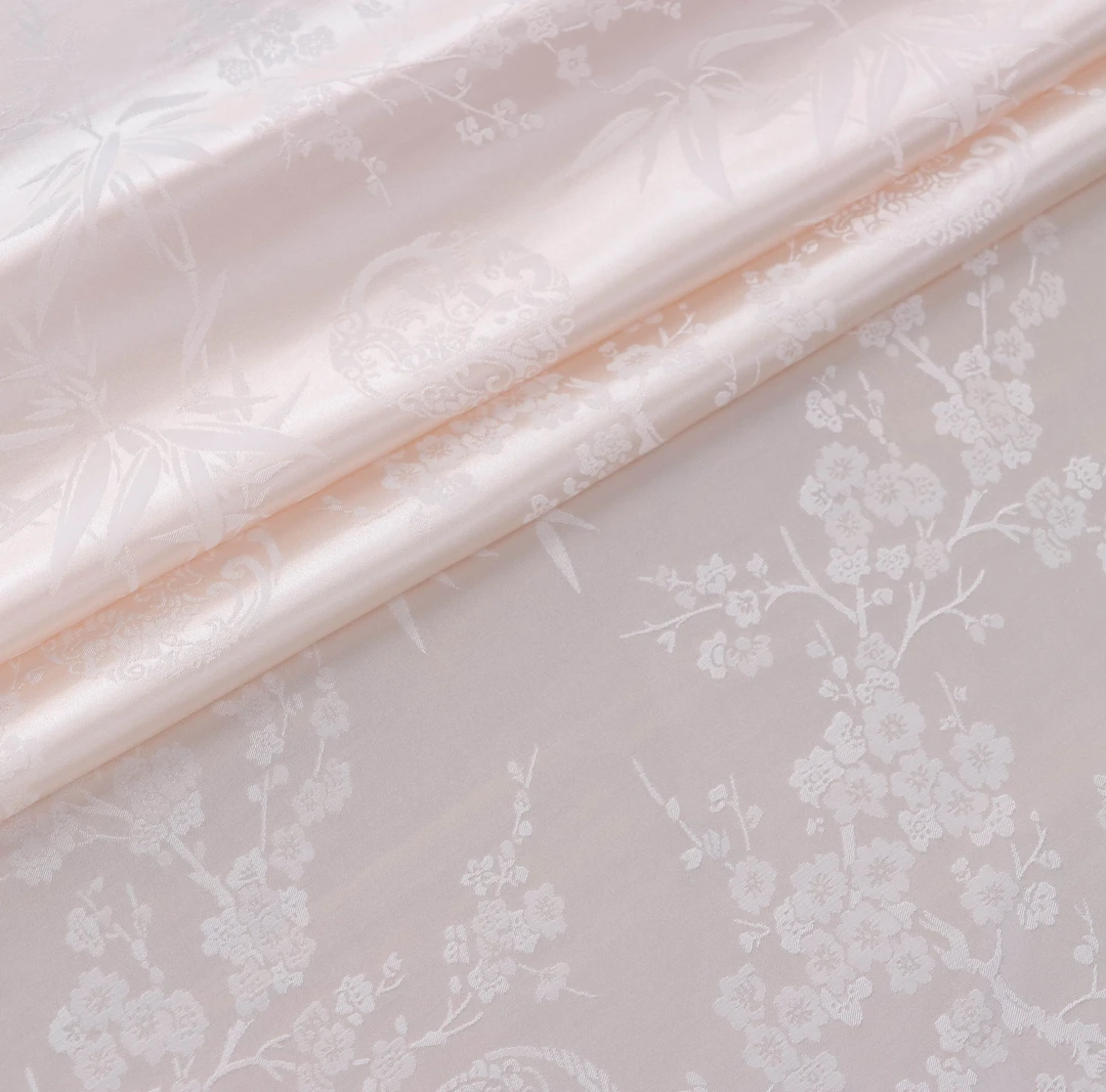 素色米数链接  素色桑蚕丝面料 真丝面料 舒适柔软 经典面料