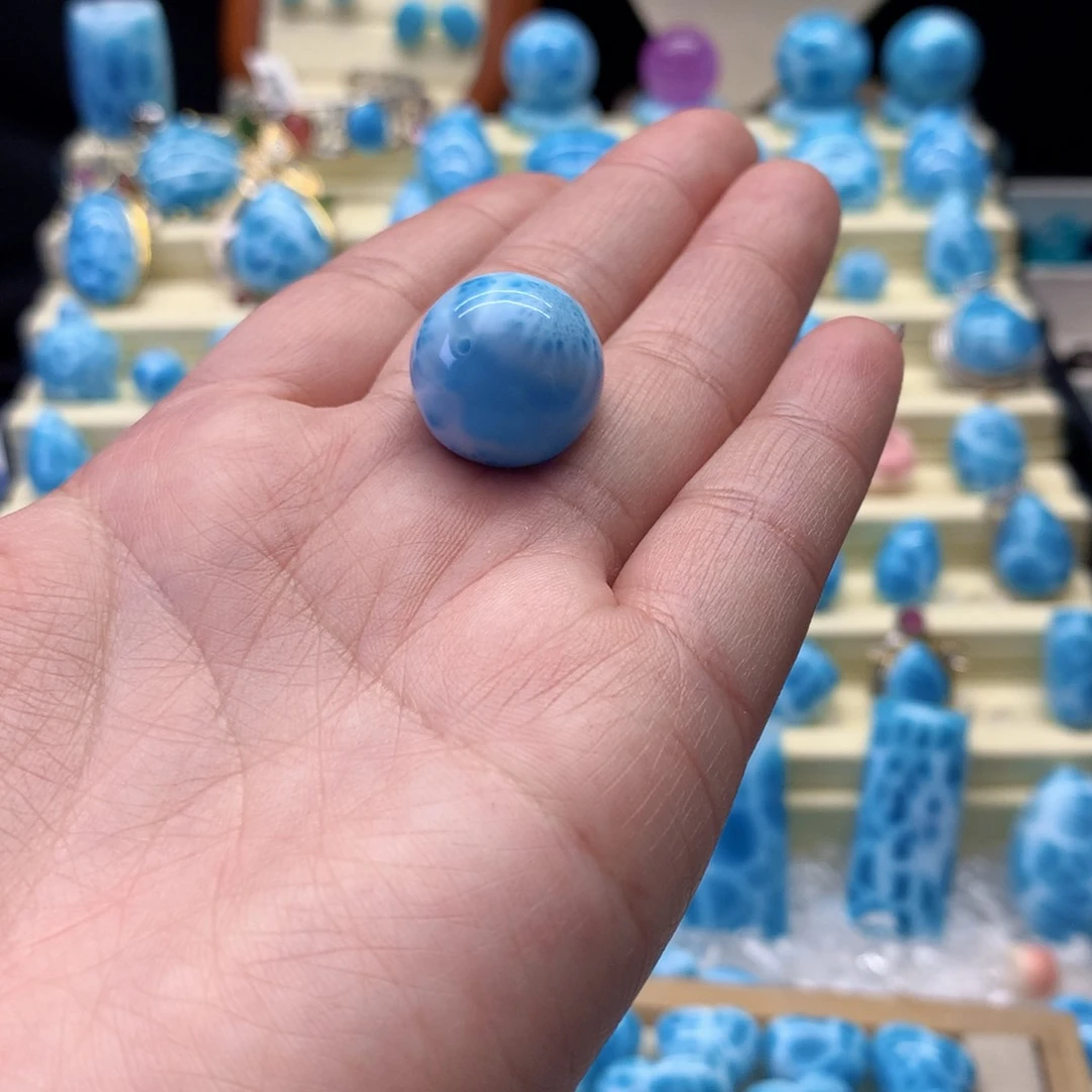 针钠钙石（海纹石）珠宝半成品未镶嵌小*