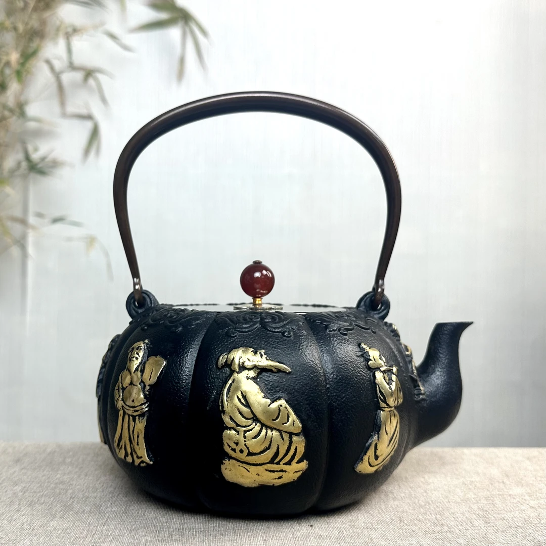 【鎏金八仙过海1.2L】手工壶  煮茶泡茶壶家用户外烧水壶