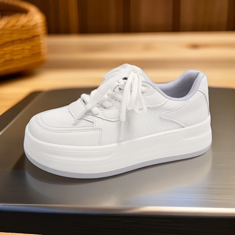 SENMA/森马透气厚底小白鞋女夏季2024新款爆款学生百搭运动鞋板鞋