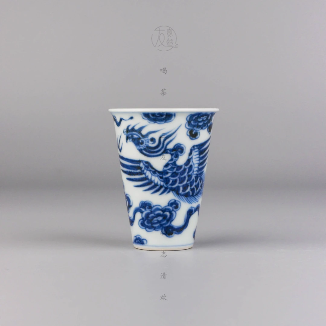 溪兰仰元有凤来仪闻香杯【景德镇纯手工茶具32ml】