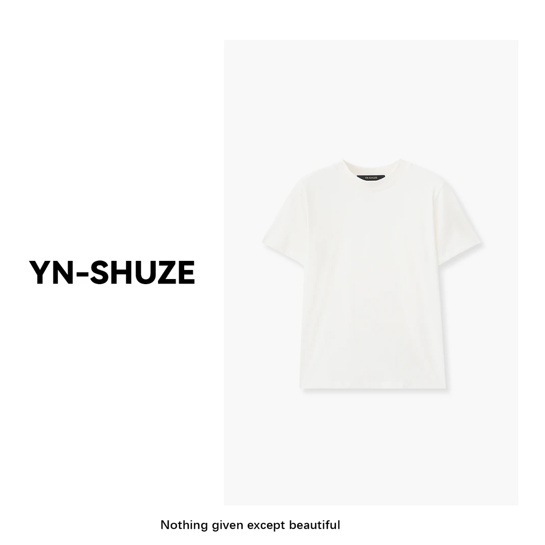 YN-SHUZE【匹马棉】设计款圆领打底T恤SZ-YNC-240010