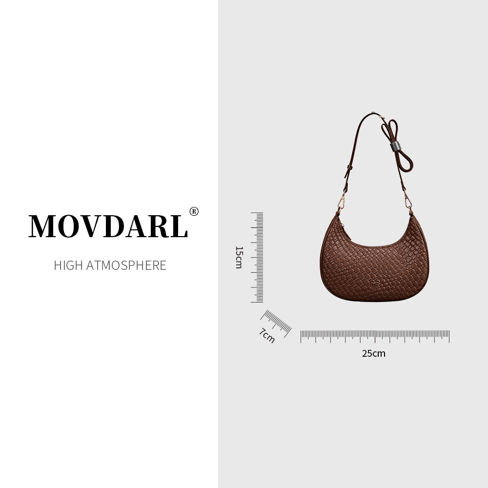 【于野宠粉福利】MOVDARL/陌黛尔时尚手提单肩斜挎包9227棕色