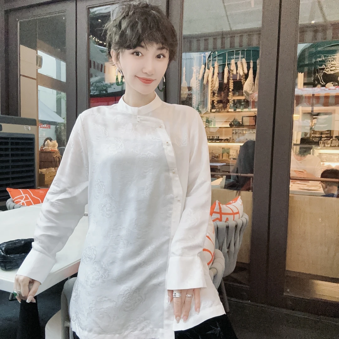 Betty Bairn【美人泪 】高端定制真丝花罗硬提花上衣24B-BW6005