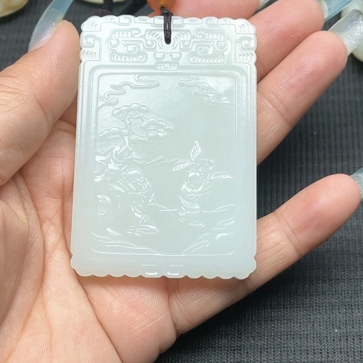 和田玉（白玉）挂件未镶嵌中*