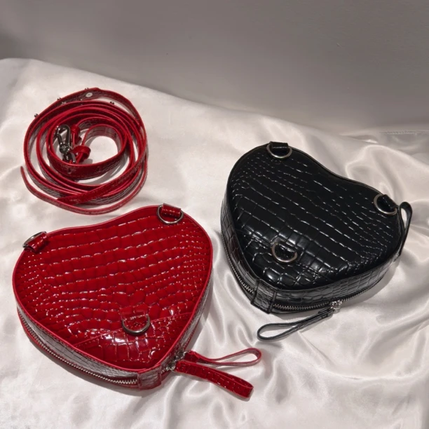 【316-317】鳄鱼纹爱心双肩包·PiBag