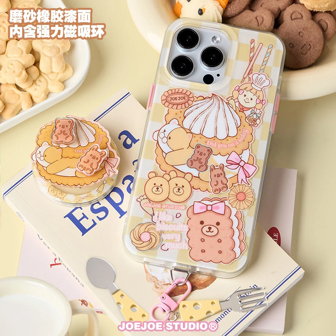 JOEJOE原创夹心饼适用14Pro苹果iPhone15promax磁吸magsafe手机壳