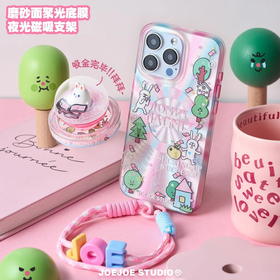 JOEJOE原创吸金兔兔磁吸手机壳适用苹果iPhone14/15Pro/16ProMax