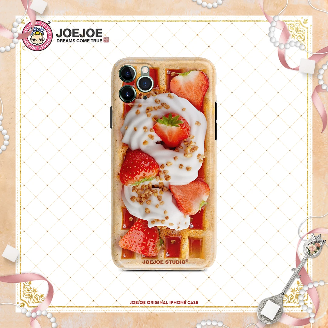JoeJoe原创奶油草莓手机壳11适用XR苹果iphone12 Pro Max可爱女XS