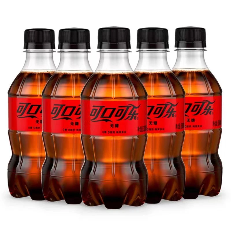 【限量福利】可口可乐无糖零度可乐300ml6瓶迷你便携碳酸饮料汽瓶装