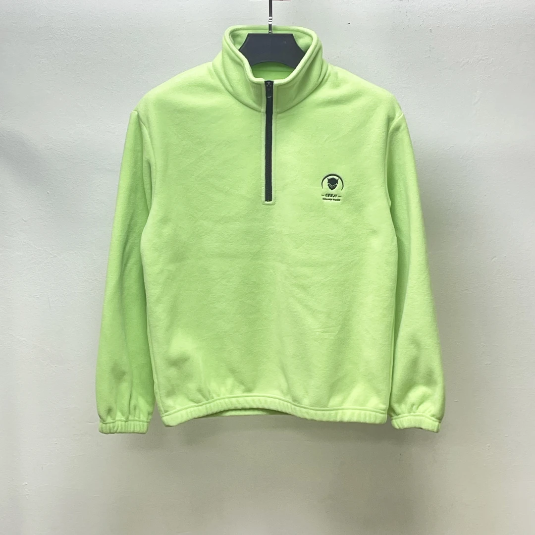 联名款男士绿色保暖立领舒适休闲百搭秋冬卫衣