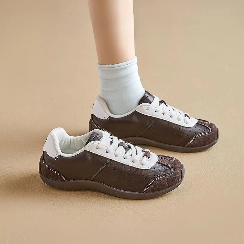 厚底德训鞋女新款早秋爆款增高休闲运动复古阿甘板鞋百搭经典