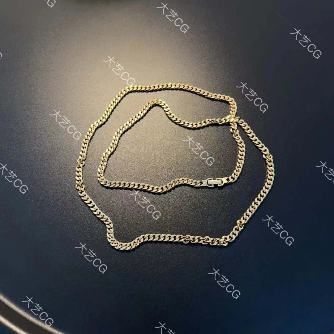 合金项链 金色长款古巴链时尚欧美项链毛衣链多种戴法NECug 0499