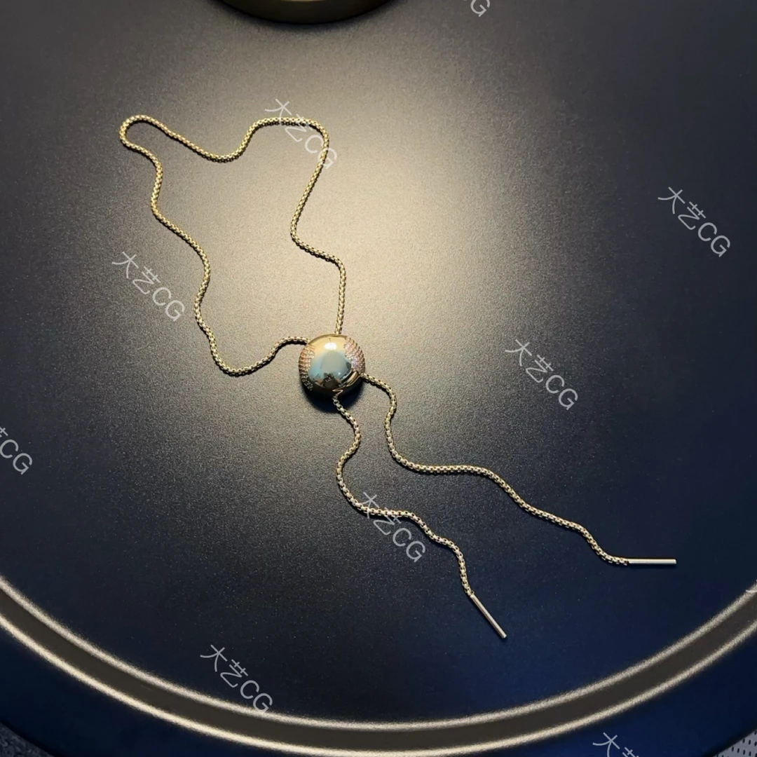 合金项链 百搭金色长项链长短可调节简约小众毛衣链NECug 0521