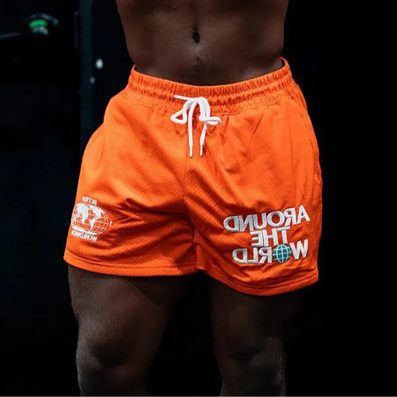 GBT美式运动健身篮球裤宽松双层网眼透气跑步速干街头休闲短裤