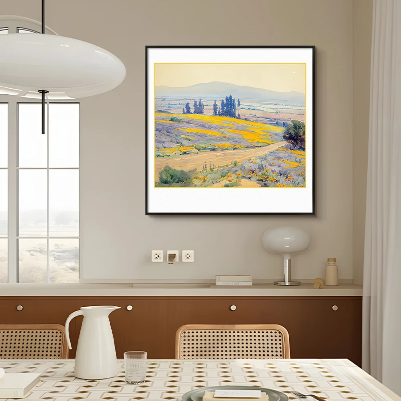 【盈浩】莫奈印象油画风装饰画莫奈花园客厅餐厅风景美景挂画