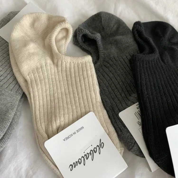 韩版日系春夏季百搭薄款船袜子女浅口ins隐形不掉跟纯色短袜男女