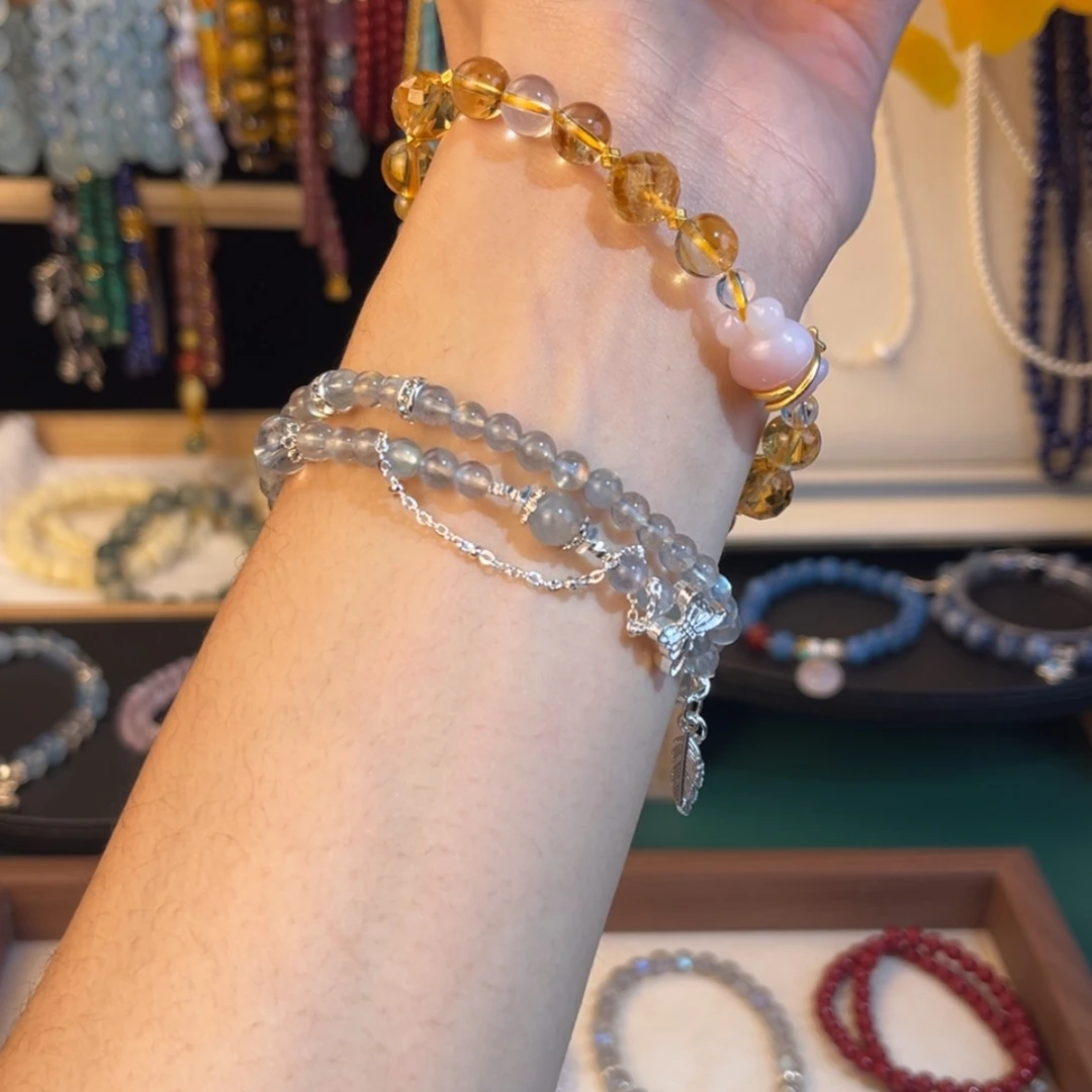 【闪购商品】烟晶手链银S925镶嵌