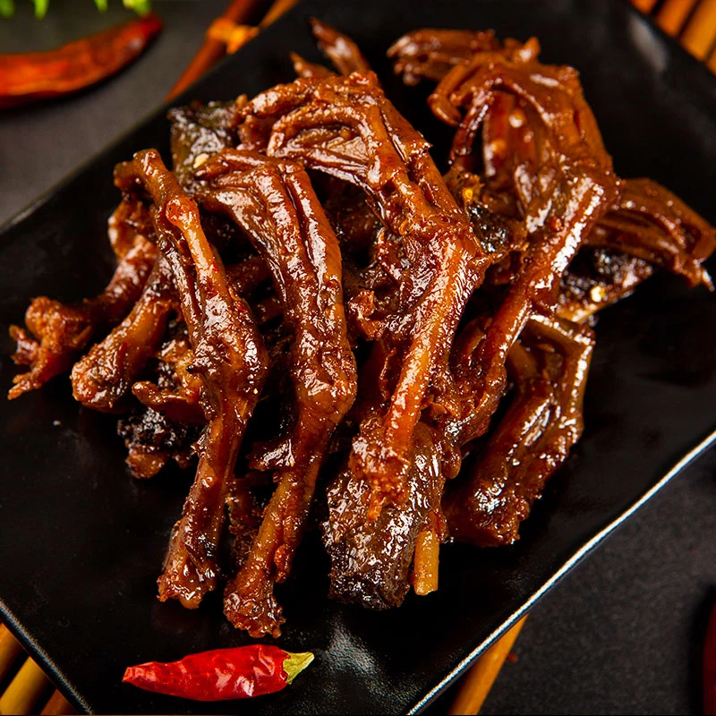 杨矮子酱鸭爪148g湖南特产食品香辣味鸭脚麻辣即食卤味零食小吃