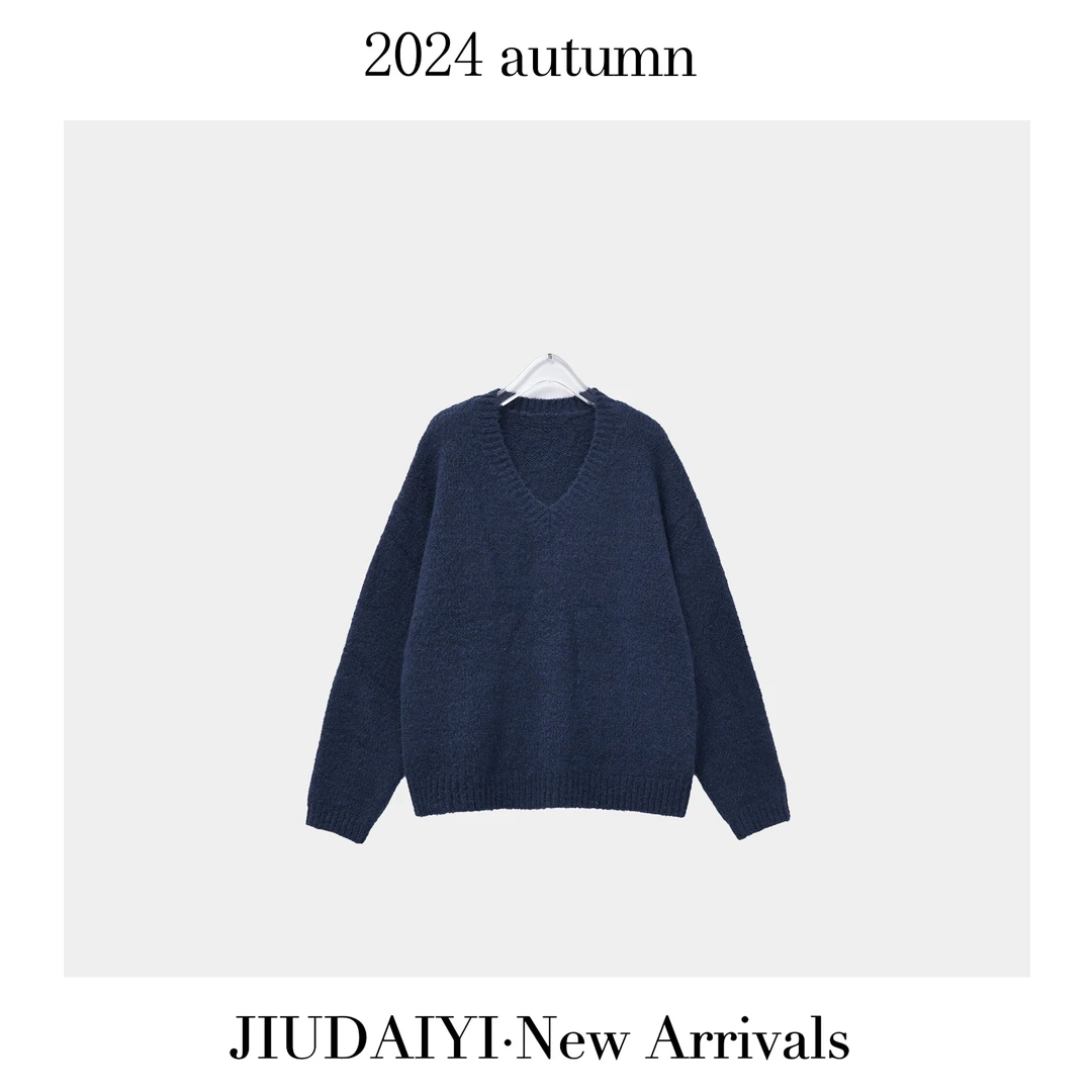 玖黛衣【锁骨精】秋冬新款时尚复古宽松百搭长袖毛衣XSP33242