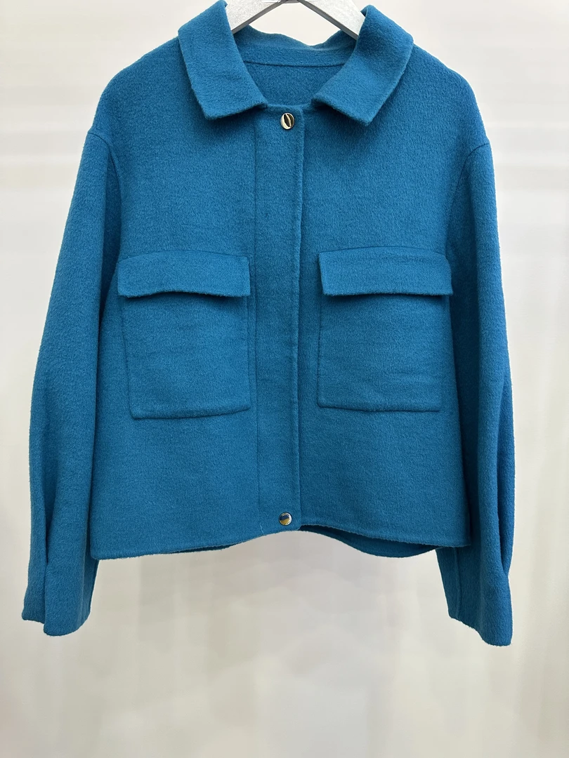 金夫人【一生一件羊绒大衣】高定款高领羊毛大衣气质时尚B0304