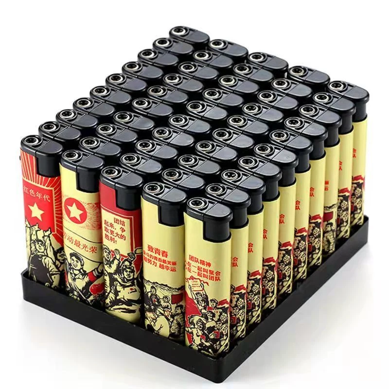 【50支更便宜】商超防风打火机一次性打火机家用国潮点火器便利超