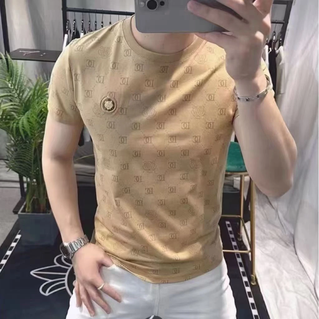 男士圆领t恤轻奢