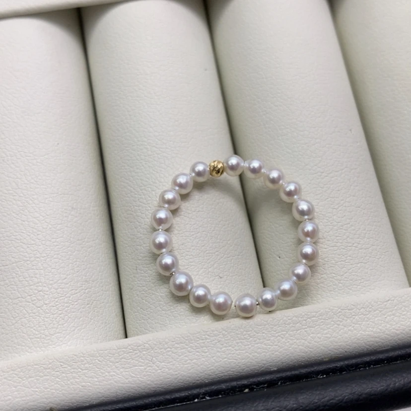 【闪购商品】淡水珍珠戒指18K金镶嵌