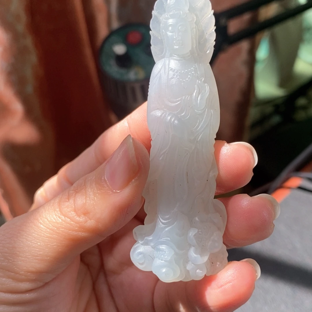 定制翡翠未镶嵌半**醒观音