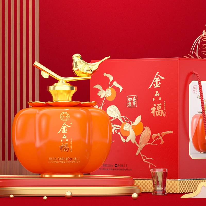 金六福酒喜事如意大坛酒50.8度1.5L*1坛/盒50.8度