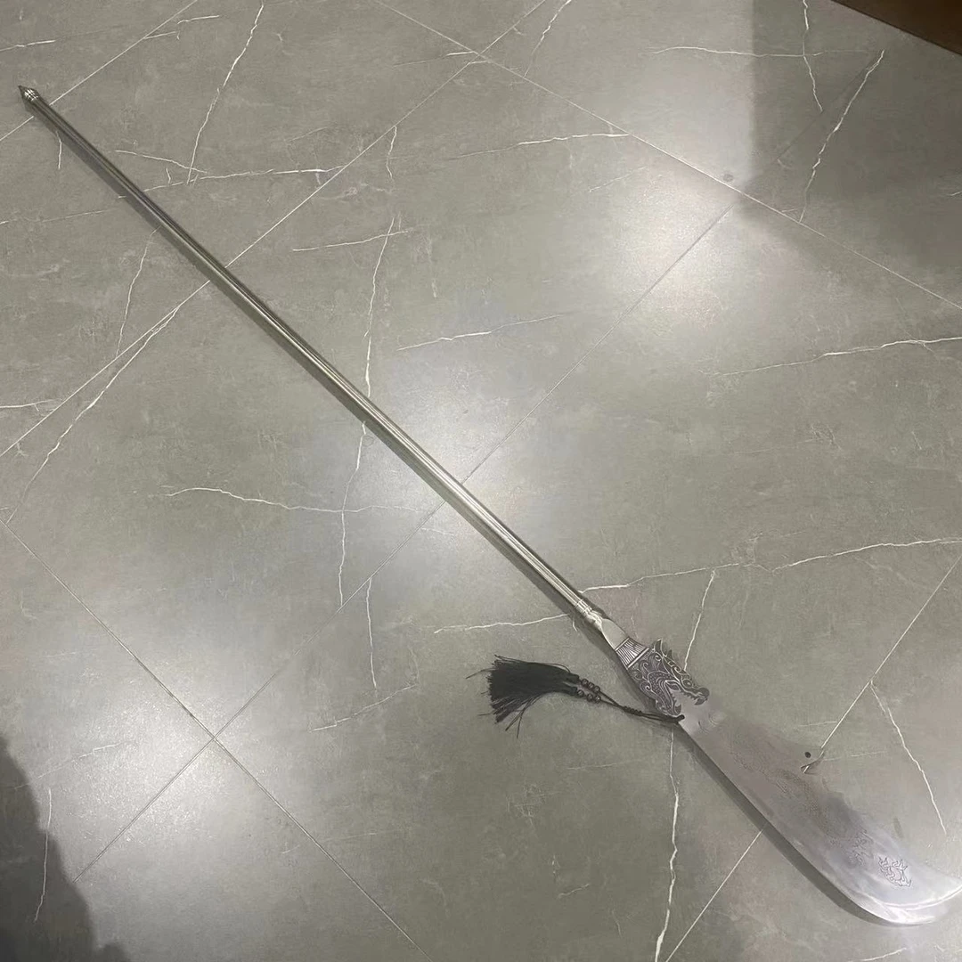 【银青龙偃月刀】龙泉刀剑冷兵器十八班兵器锰钢收藏宝刀宝剑未开刃