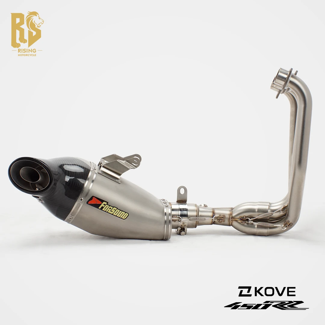 适用于凯越450RR性能全段底出碳纤维排气管 回压底排竞技街道消音