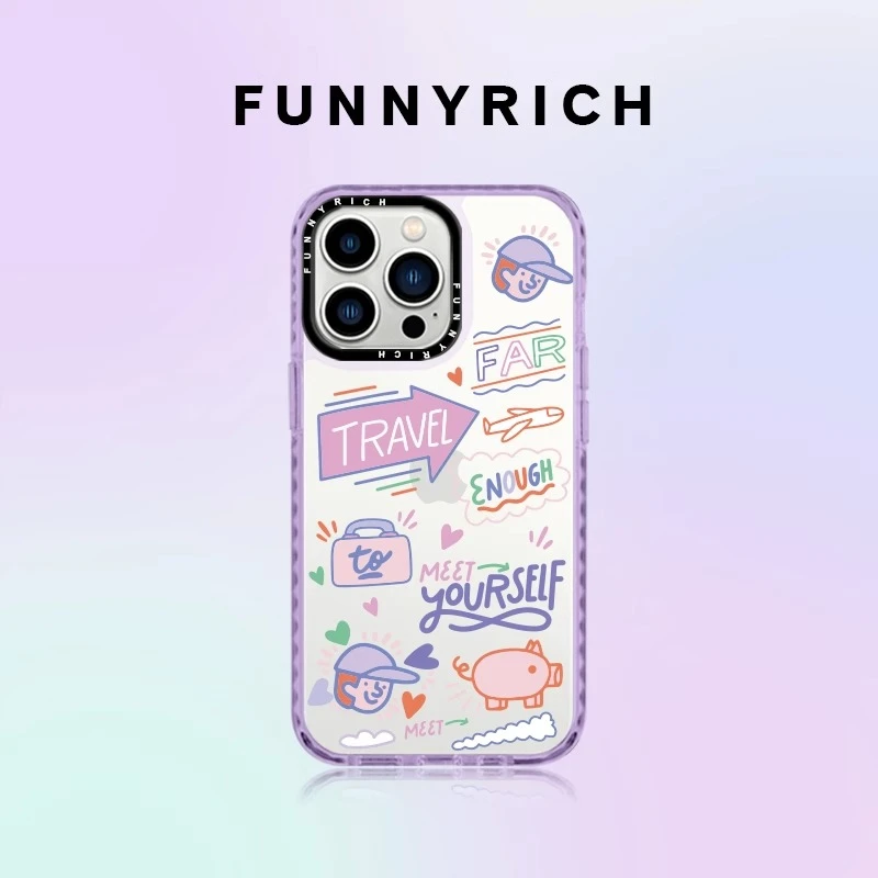 FUNNYRICH遇见旅行适用iPhone15Pro Max手机壳苹果14磁吸保护套女