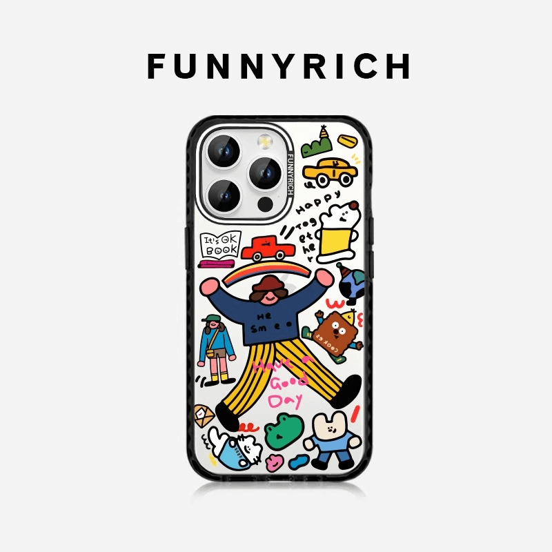 FUNNYRICH【大头婧】美好的一天适用iPhone15ProMax手机壳苹果14/13