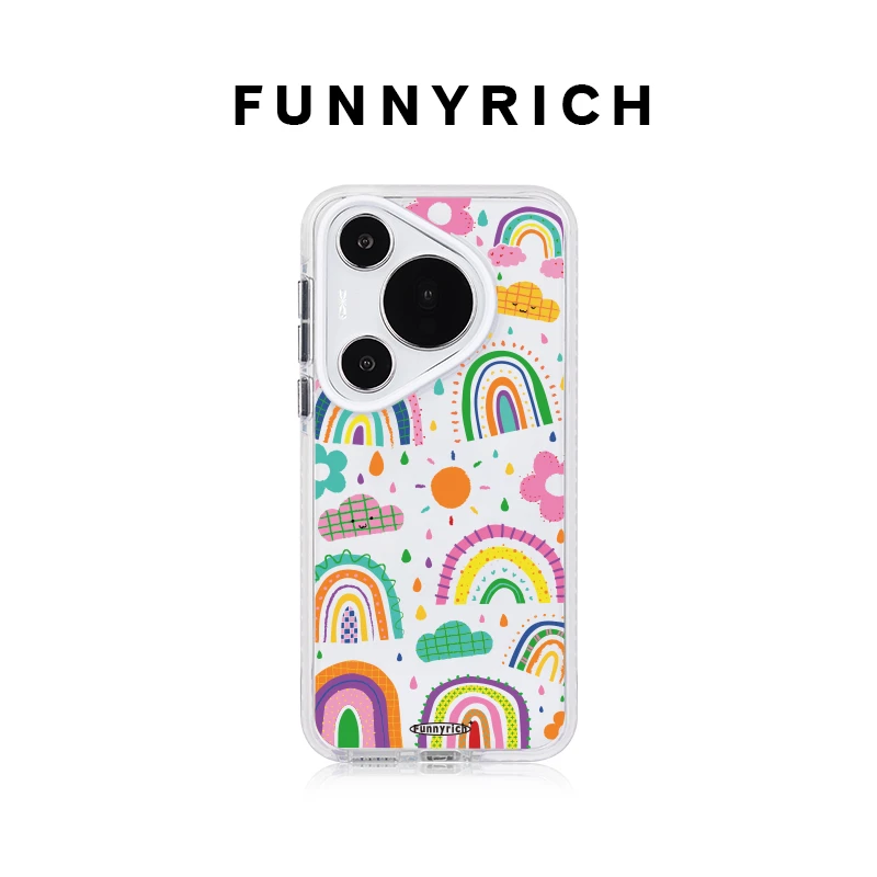 FUNNYRICH治愈彩虹适用华为Pura70Ultra手机壳新款pura70pro+磁吸