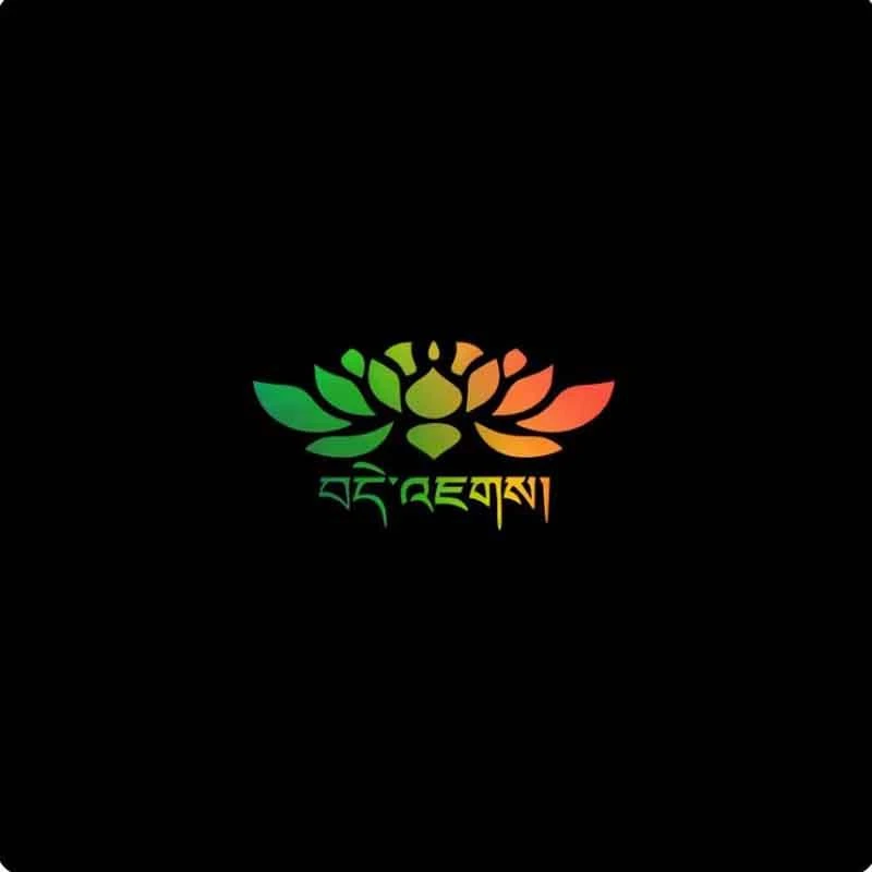 藏族文化字体贴纸平平安安纯洁莲花新手驾驶汽车侧门玻璃防水车贴