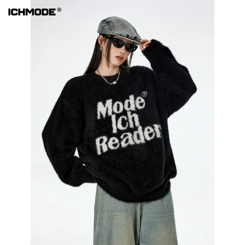 ICHMODE复古慵懒风毛衣