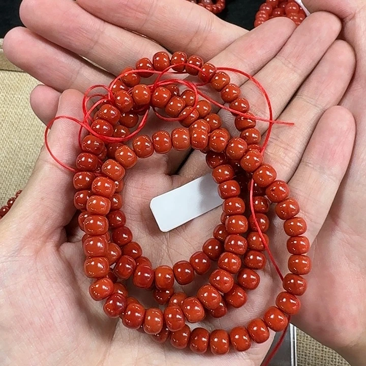 南红玛瑙手链未镶嵌茜项链多圈原矿南红