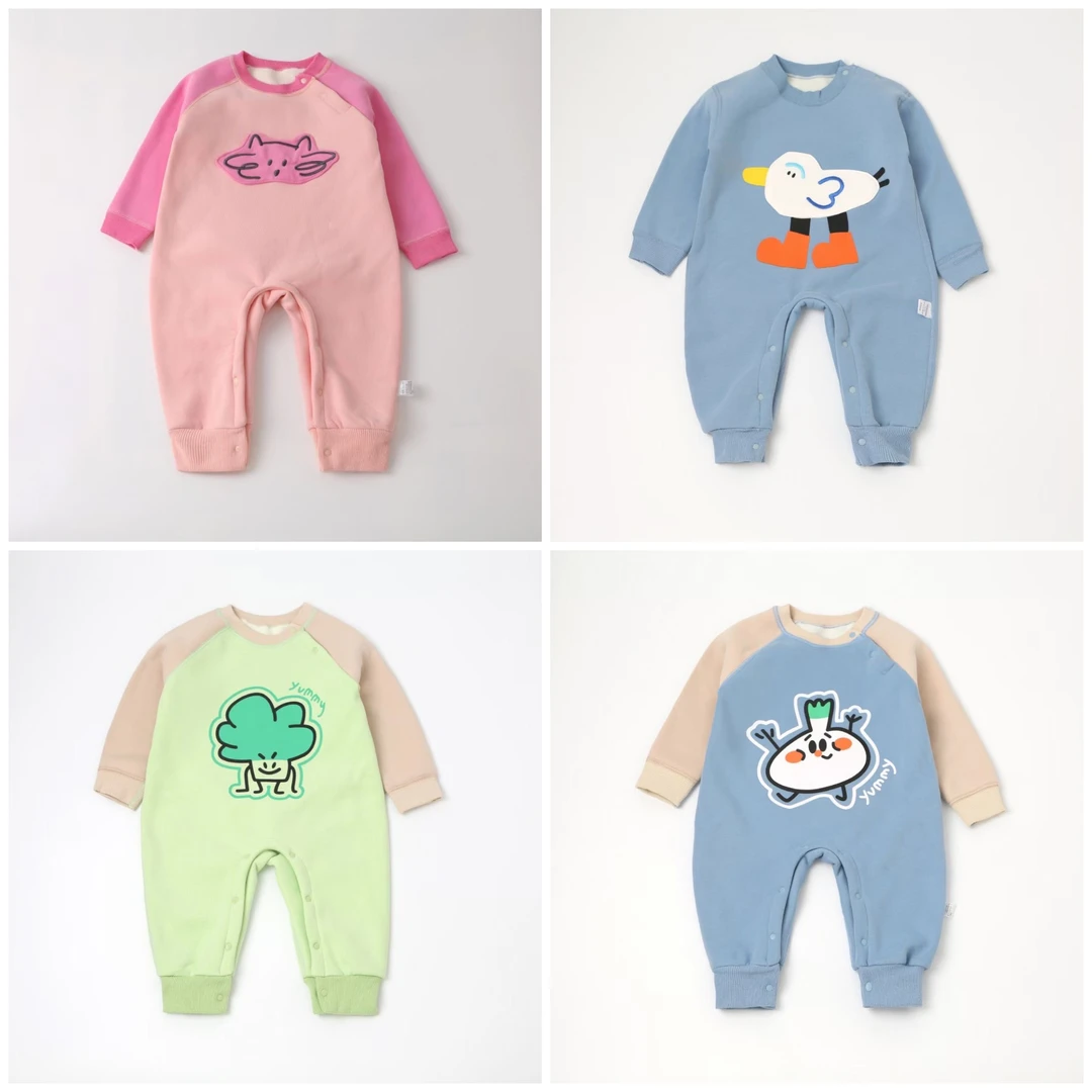 【283-过款链接】宝宝连体哈衣卡通满印无骨爬爬服