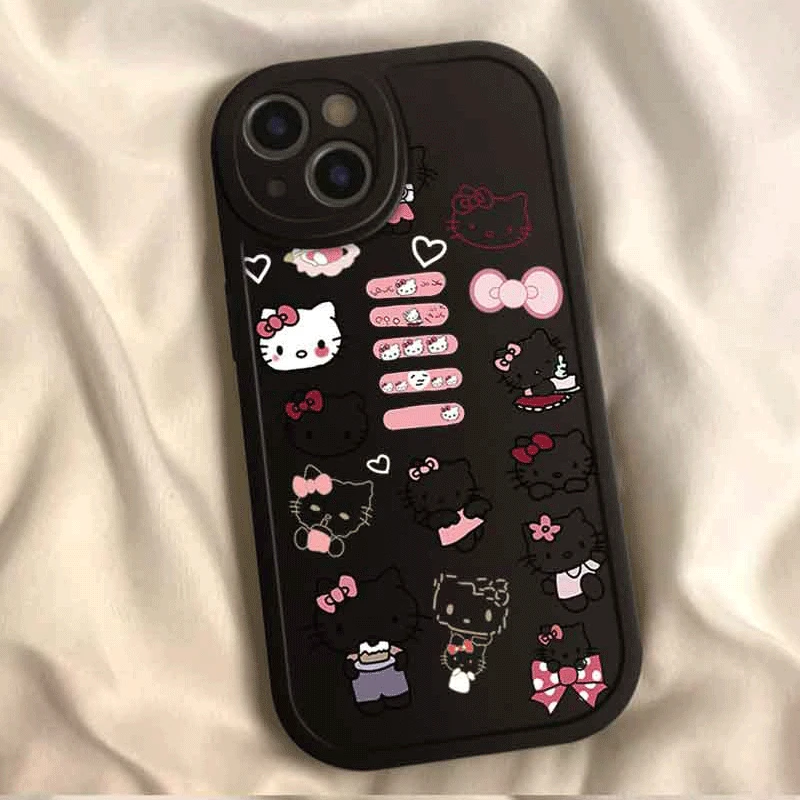 情侣新款蝴蝶结kt苹果15ProMax手机壳iPhone14防摔13全包1211软壳