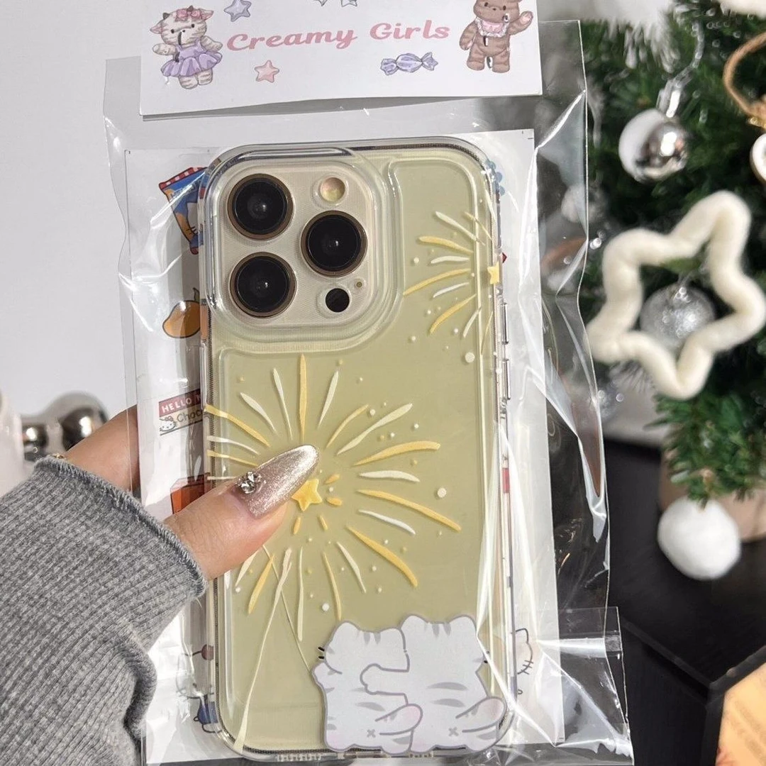 滴胶小众新款全包苹果IPHONE手机壳晕染烟花15ProMaxiPhone14防摔