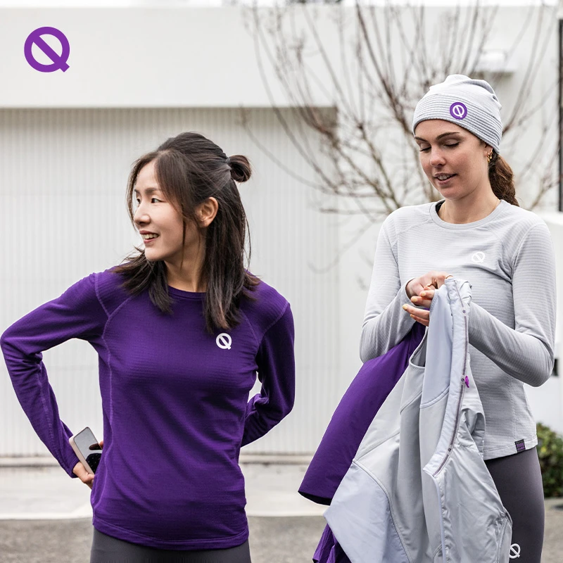 轻功新款热力方格圆领跑步长袖透气排汗T恤长袖春季户外骑行跑步