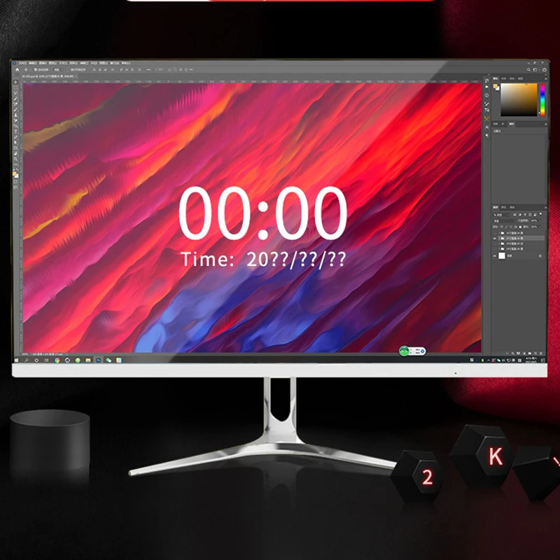 27英寸75HZ 无边框电竞游戏商务办公IPS曲面设计台式机电竞显示器