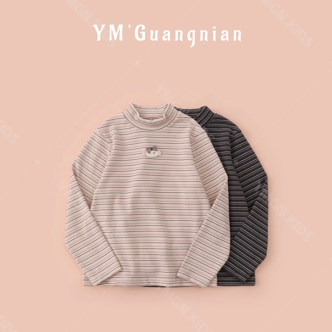 【幼棉光年】冬季女童经典条纹打底衫521715-521716