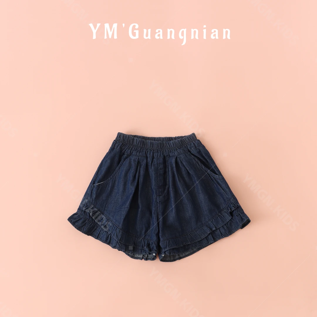 【幼棉光年】夏款女童新品牛仔短裤儿童宽松百搭休闲裤子5261066